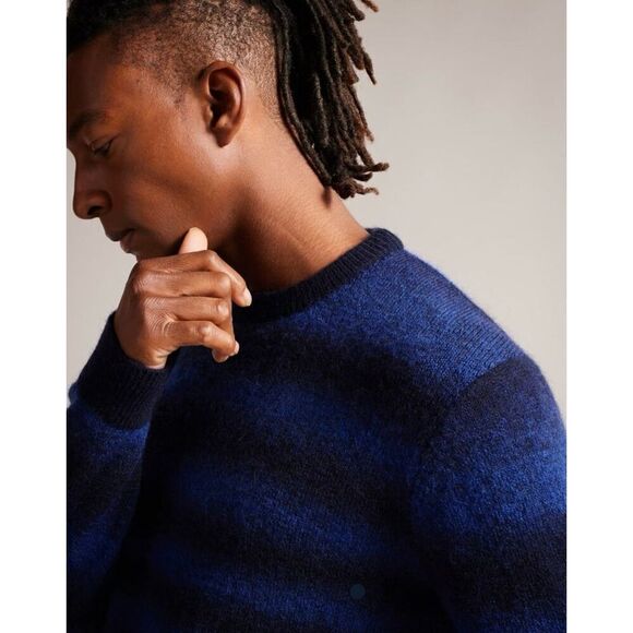 Ted Baker London NWT Abulti Wool Blend Regular Fit Striped Knitwear M - Picture 6 of 9